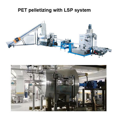 comprar Máquina de pelletização de flocos de PET industrial 1000 kg/hr Linha de reciclagem de PET com sistema LSP online manufacture