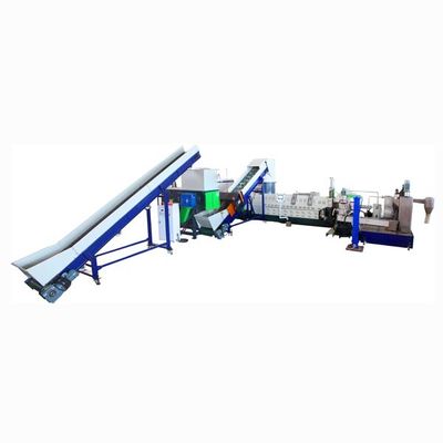 comprar Máquina de reciclagem de pelletização de plástico horizontal de dois estágios com compactador online manufacture