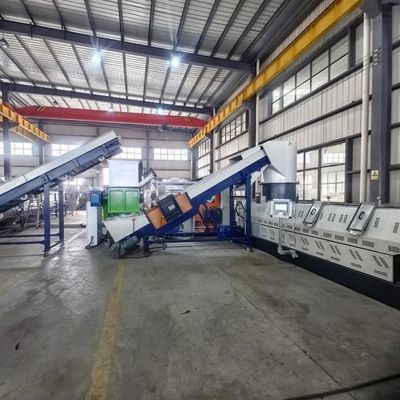 Linha de pelletização de plástico de extrusora de PP PE, máquina de pelletização de dois estágios 500 kg/h
