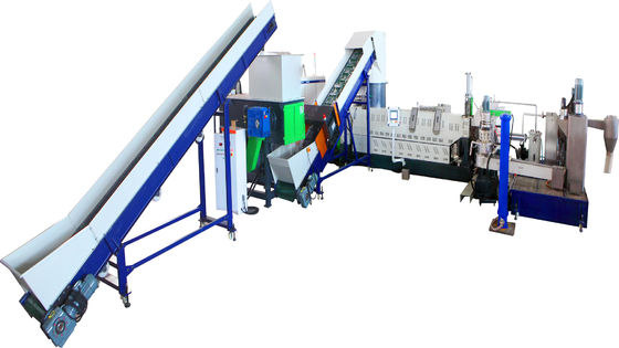250 kg/Hr Máquina de reciclagem de pelletização de plástico personalizada