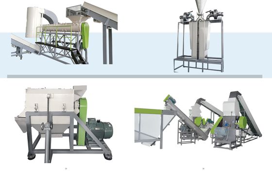 500 kg/Hr Máquina de pelletização de flocos de PET Máquina de reciclagem automática de pelletização com sistema SSP