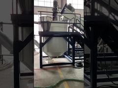 Sistema de lavagem a quente de flocos de PET